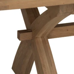 Wessex Smoked Oak 2.0m Extending Cross Leg Dining Table -Furniture Specialty Store ho 20bet 9