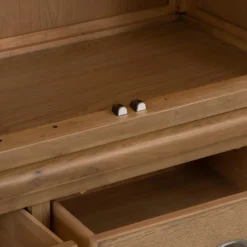 Wessex Smoked Oak 3 Door Wardrobe -Furniture Specialty Store ho 3dr5