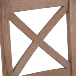 Wessex Smoked Oak Cross Back Dining Chair With Grey Check Seat -Furniture Specialty Store ho cbcf g7