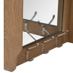 Wessex Smoked Oak Corner Mirrored Coat Rack -Furniture Specialty Store ho chbt co2