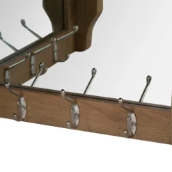 Wessex Smoked Oak Corner Mirrored Coat Rack -Furniture Specialty Store ho chbt co4