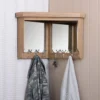 Wessex Smoked Oak Corner Mirrored Coat Rack