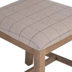 Wessex Smoked Oak Ladder Back Dining Chair With Natural Check Seat -Furniture Specialty Store ho chf n 6