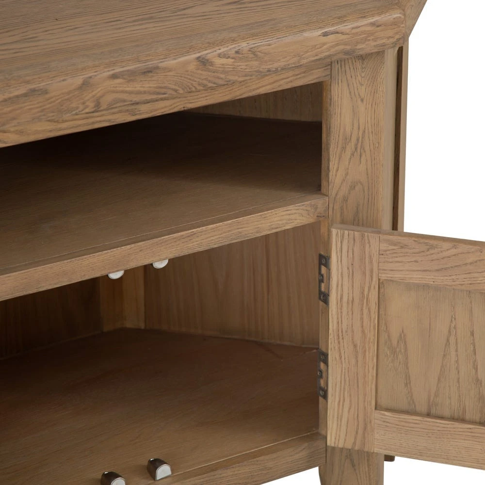 Wessex Smoked Oak Corner TV Unit 10 Wessex Smoked Oak Corner TV Unit - Image 10