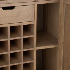 Wessex Smoked Oak Extra Large Tall Drinks Cabinet -Furniture Specialty Store ho dc co12