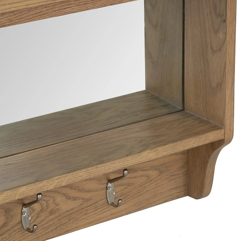 Wessex Smoked Oak Mirrored Coat Rack 5 Wessex Smoked Oak Mirrored Coat Rack - Image 5