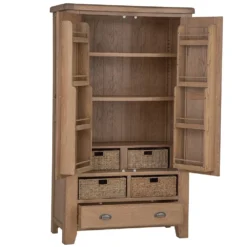 Wessex Smoked Oak Large Larder Unit -Furniture Specialty Store ho llu co2