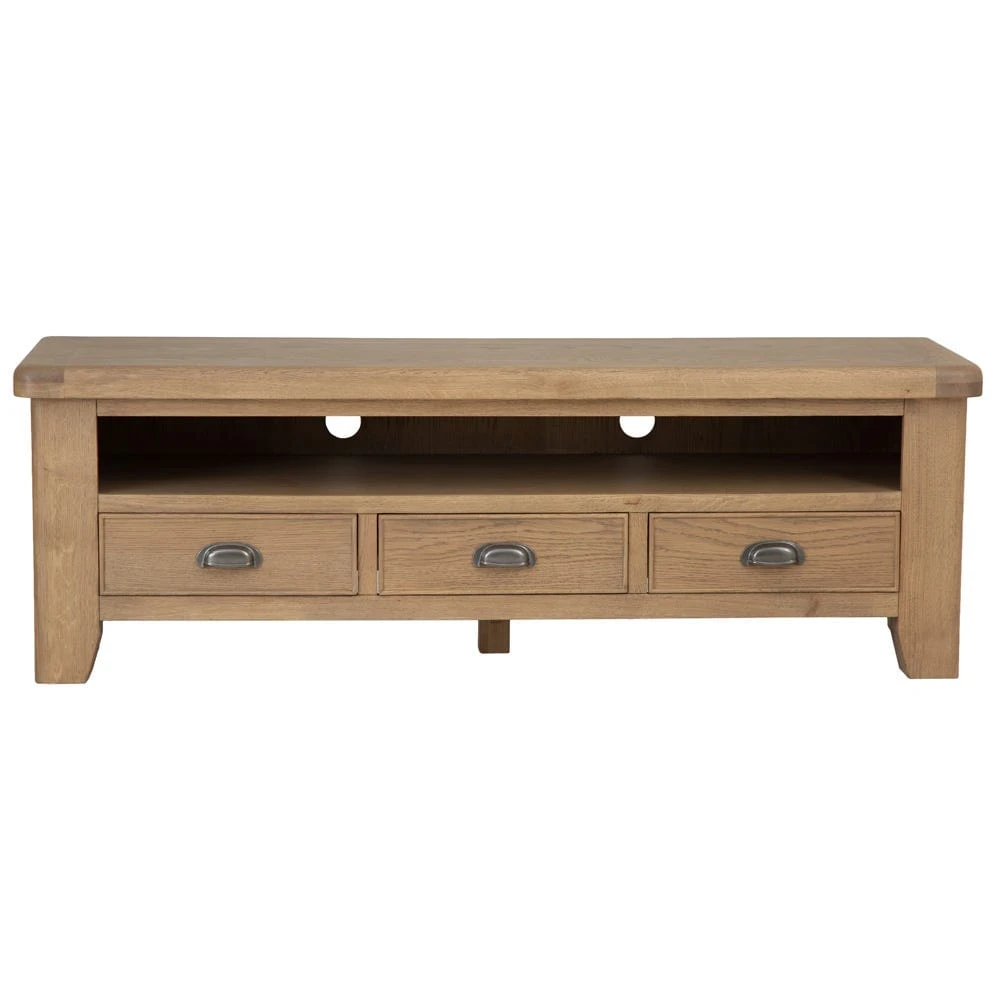 Wessex Smoked Oak Large TV Unit 11 Wessex Smoked Oak Large TV Unit - Image 11