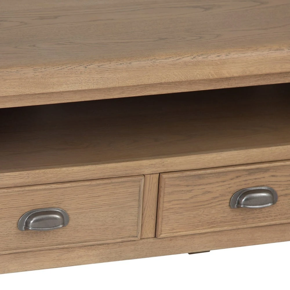 Wessex Smoked Oak Large TV Unit 5 Wessex Smoked Oak Large TV Unit - Image 5