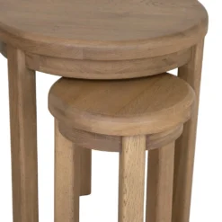Wessex Smoked Oak Round Nest Of Tables -Furniture Specialty Store ho rn2t co2