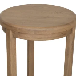 Wessex Smoked Oak Round Nest Of Tables -Furniture Specialty Store ho rn2t co3