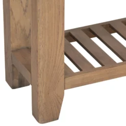 Wessex Smoked Oak Telephone Table With Wicker Basket -Furniture Specialty Store ho tel 5