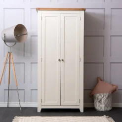 Hampshire Ivory Painted Oak Double Wardrobe