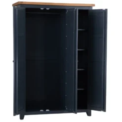 Hampshire Blue Painted Oak Triple Wardrobe With Mirror -Furniture Specialty Store hp twr b 3