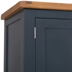 Hampshire Blue Painted Oak Triple Wardrobe With Mirror -Furniture Specialty Store hp twr b 9