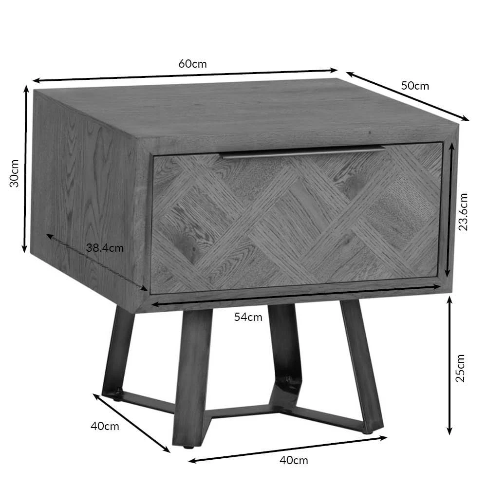 Industrial Oak Large Lamp Table 12 Industrial Oak Large Lamp Table - Image 12