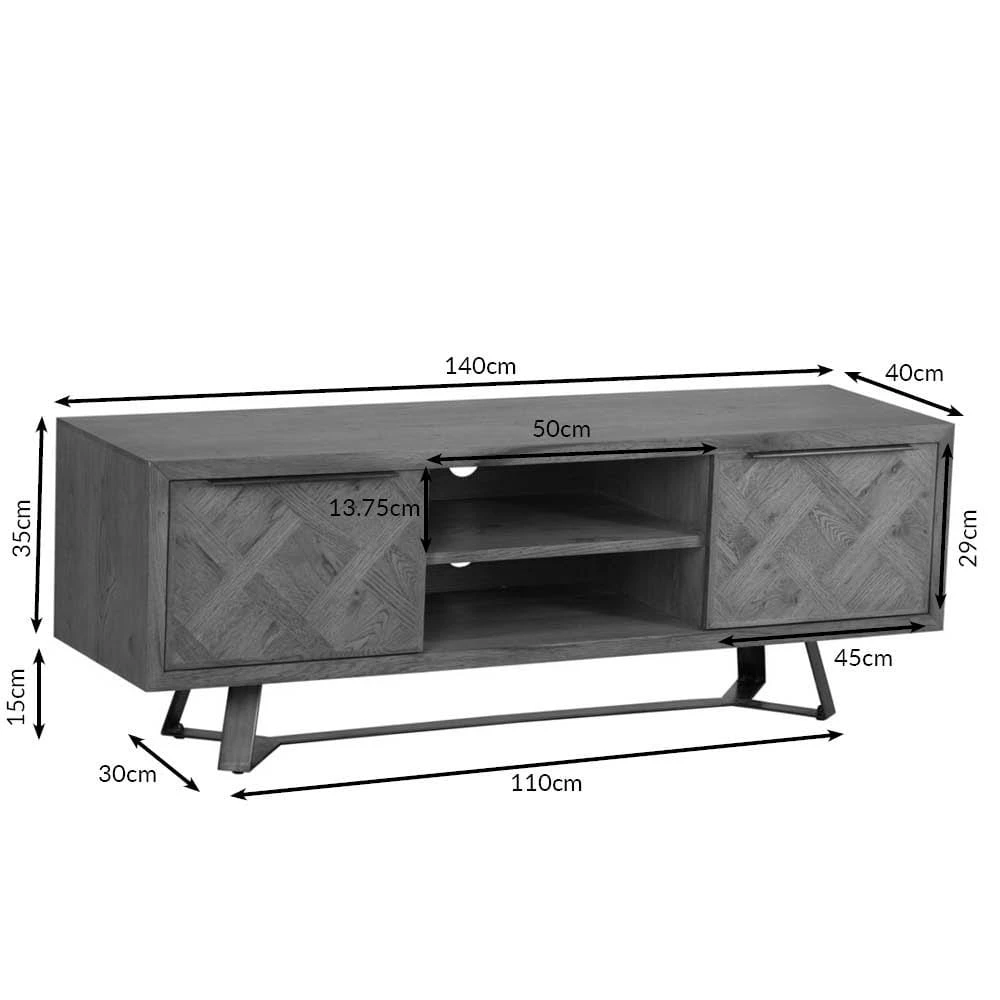 Industrial Oak Large TV Unit 12 Industrial Oak Large TV Unit - Image 12