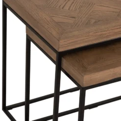 Industrial Oak Nest Of Tables -Furniture Specialty Store ibia 101