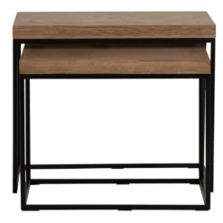 Industrial Oak Nest Of Tables -Furniture Specialty Store ibia 103