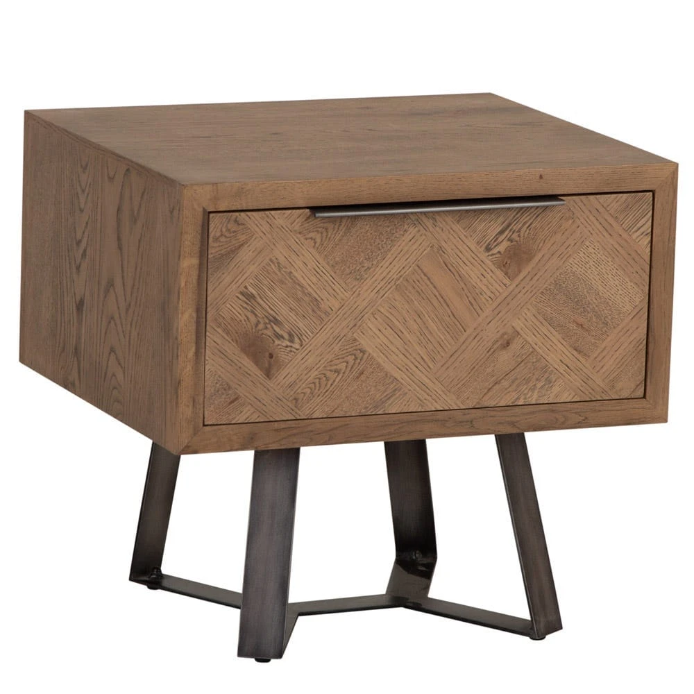 Industrial Oak Large Lamp Table 2 Industrial Oak Large Lamp Table - Image 2