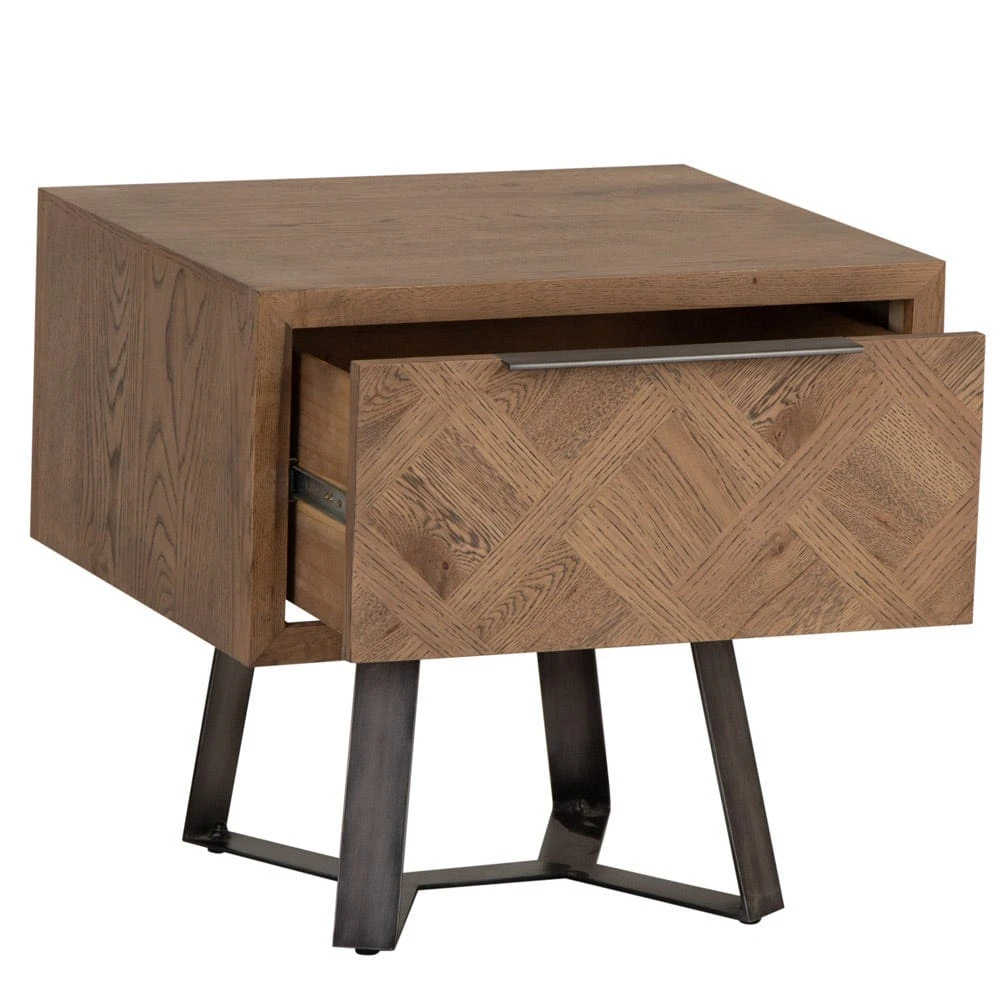 Industrial Oak Large Lamp Table 3 Industrial Oak Large Lamp Table - Image 3