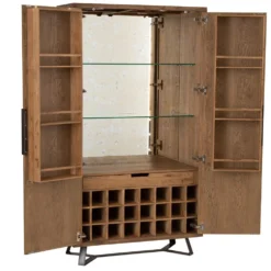Industrial Oak Extra Large Tall Drinks Cabinet -Furniture Specialty Store ibia 41