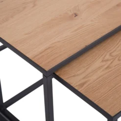 Urban Industrial Oak Square Large Nest Of Tables 15 Urban Industrial Oak Square Large Nest Of Tables -Furniture Specialty Store ie n2ct 4