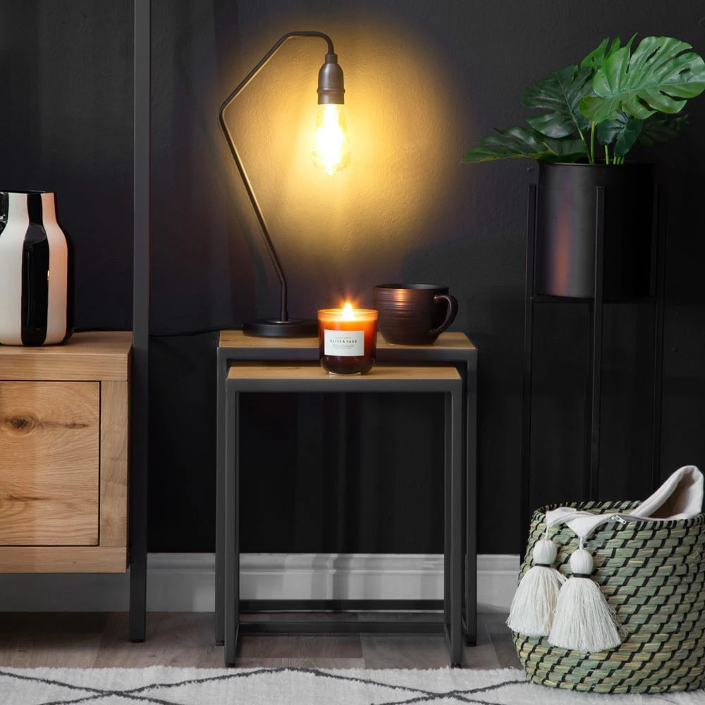 Urban Industrial Oak Nest Of 2 Tables 1 Urban Industrial Oak Nest Of 2 Tables