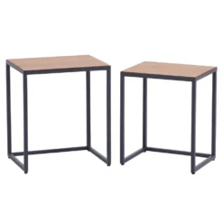 Urban Industrial Oak Nest Of 2 Tables 10 Urban Industrial Oak Nest Of 2 Tables -Furniture Specialty Store ie n2t 2