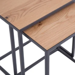 Urban Industrial Oak Nest Of 2 Tables 13 Urban Industrial Oak Nest Of 2 Tables -Furniture Specialty Store ie n2t 5