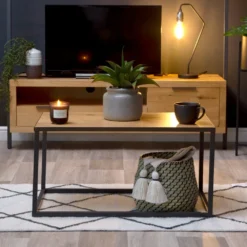 Urban Industrial Oak Small Coffee Table