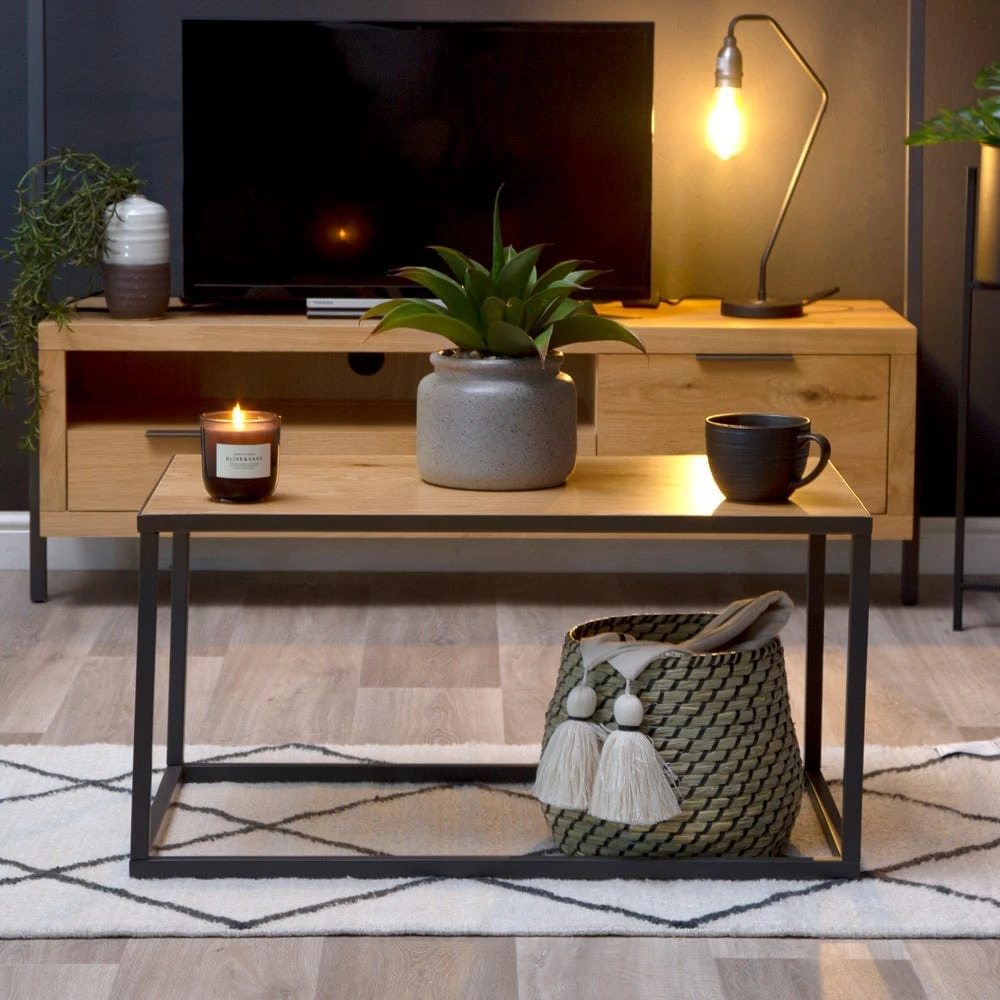 Urban Industrial Oak Small Coffee Table 1 Urban Industrial Oak Small Coffee Table