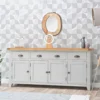 Hampshire Grey Painted Oak 4 Door Extra Large Sideboard
