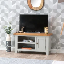 Hampshire Grey Painted Oak Small TV Unit