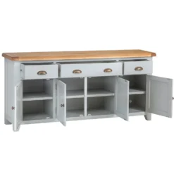 Hampshire Grey Painted Oak 4 Door Extra Large Sideboard 17 Hampshire Grey Painted Oak 4 Door Extra Large Sideboard -Furniture Specialty Store img 06851