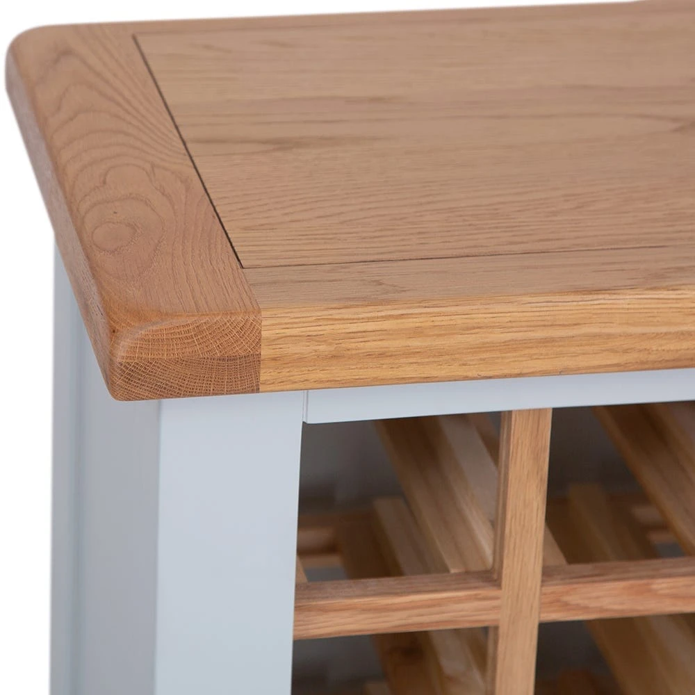 Hampshire Grey Painted Oak Small Sideboard Wine Rack 4 Hampshire Grey Painted Oak Small Sideboard Wine Rack - Image 4