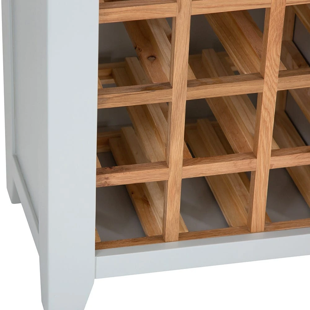Hampshire Grey Painted Oak Small Sideboard Wine Rack 7 Hampshire Grey Painted Oak Small Sideboard Wine Rack - Image 7