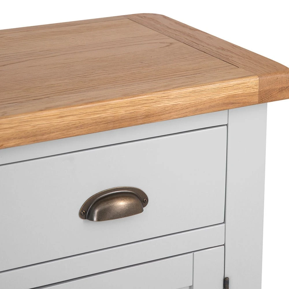 Hampshire Grey Painted Oak Small Sideboard Wine Rack 5 Hampshire Grey Painted Oak Small Sideboard Wine Rack - Image 5