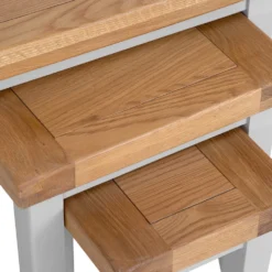 Hampshire Grey Painted Oak Nest Of 3 Tables -Furniture Specialty Store img 0727