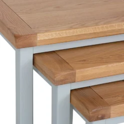 Hampshire Grey Painted Oak Nest Of 3 Tables -Furniture Specialty Store img 0730