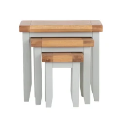 Hampshire Grey Painted Oak Nest Of 3 Tables -Furniture Specialty Store img 0732