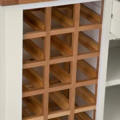 Hampshire Ivory Painted Oak Small Sideboard Wine Rack -Furniture Specialty Store img 0918