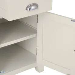 Hampshire Ivory Painted Oak Small Sideboard Wine Rack -Furniture Specialty Store img 0919