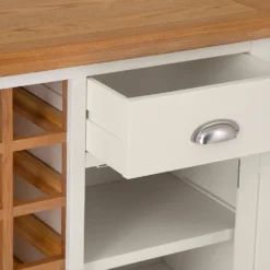 Hampshire Ivory Painted Oak Small Sideboard Wine Rack -Furniture Specialty Store img 0920