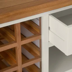 Hampshire Ivory Painted Oak Small Sideboard Wine Rack -Furniture Specialty Store img 0921