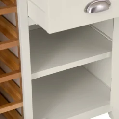 Hampshire Ivory Painted Oak Small Sideboard Wine Rack -Furniture Specialty Store img 0922
