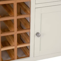 Hampshire Ivory Painted Oak Small Sideboard Wine Rack -Furniture Specialty Store img 0925
