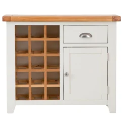 Hampshire Ivory Painted Oak Small Sideboard Wine Rack -Furniture Specialty Store img 0927