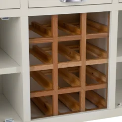 Hampshire Ivory Painted Oak Large Sideboard Wine Rack -Furniture Specialty Store img 0934