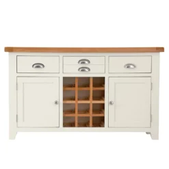 Hampshire Ivory Painted Oak Large Sideboard Wine Rack -Furniture Specialty Store img 0940